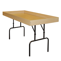 Speciality Tables, folding dump tables, perfect for a retail environment. Wide Variety and Excellent Quality from Creative Store Solutions.