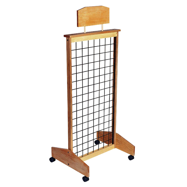 Double Sided Wood Gridwall Merchandiser 2 Sided Gridwall Display