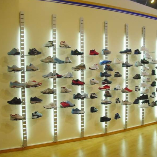 96" Metal Slat Strips Surface Mounting Wall Display System Slatwall