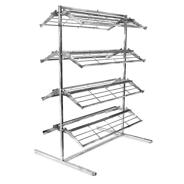 Double Sided Shoe Rack "T" Style Shoe Display Chrome Shoe Shelving Display Creative Store...
