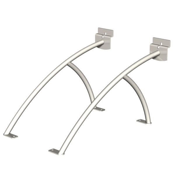 Top Mounting Wood Shelf Bracket Set Curved Wood Shelf Bracket for Slatwall Creative Store...