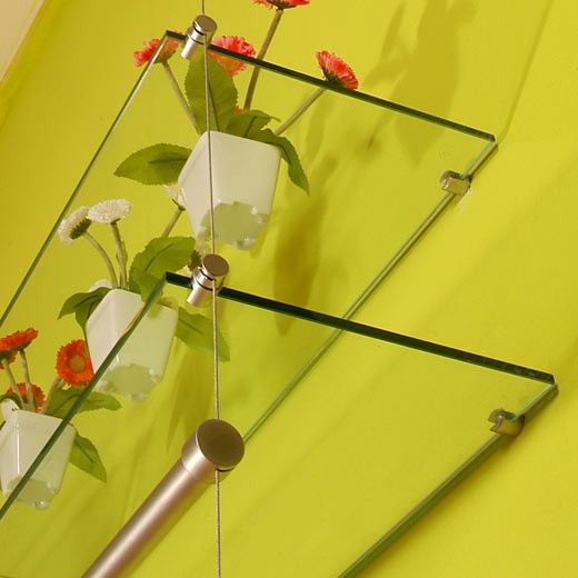 6 Clamp Set for Glass Shelf Suspended Wire Display Shelves For Retail