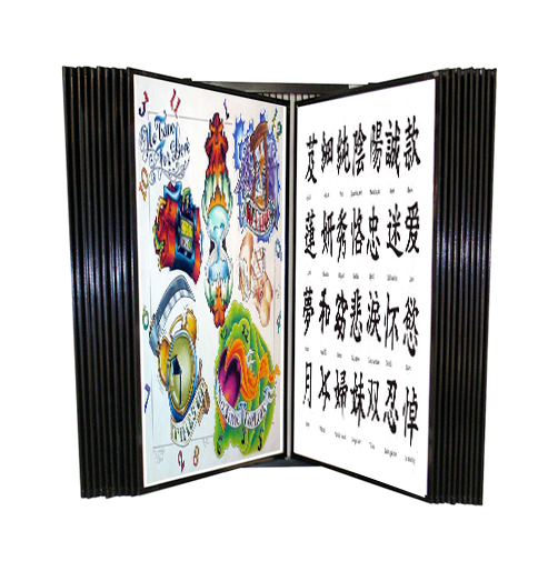 Wall Mounted Tattoo Flash Display Rack | Creative Store Solutions