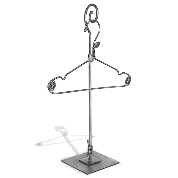 Decorative Raw Steel Blouse Display Counter Top Shirt Stand Scroll Top Blouse Stand