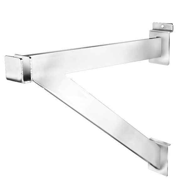 Details about   Extra Heavy Duty Slatwall Pipe Shelf Brackets Gray or White 