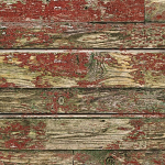 Old Red Painted Wood Slatwall Panel