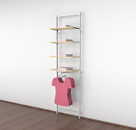 Vertik - White Clothing and Shelving Kit, 24" with 1 faceout