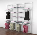 Vertik - White Clothing and Shelving Kit, 4 sections of 24"