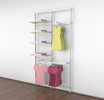 Vertik - Clothing and Shelving Kit, 2 sections of 24" White