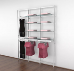 Vertik - Clothing and Shelving Kit, 3 sections of 24" White