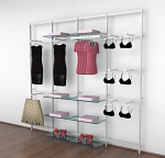 Vertik - Clothing and Shelving Kit, 4 sections of 24" White