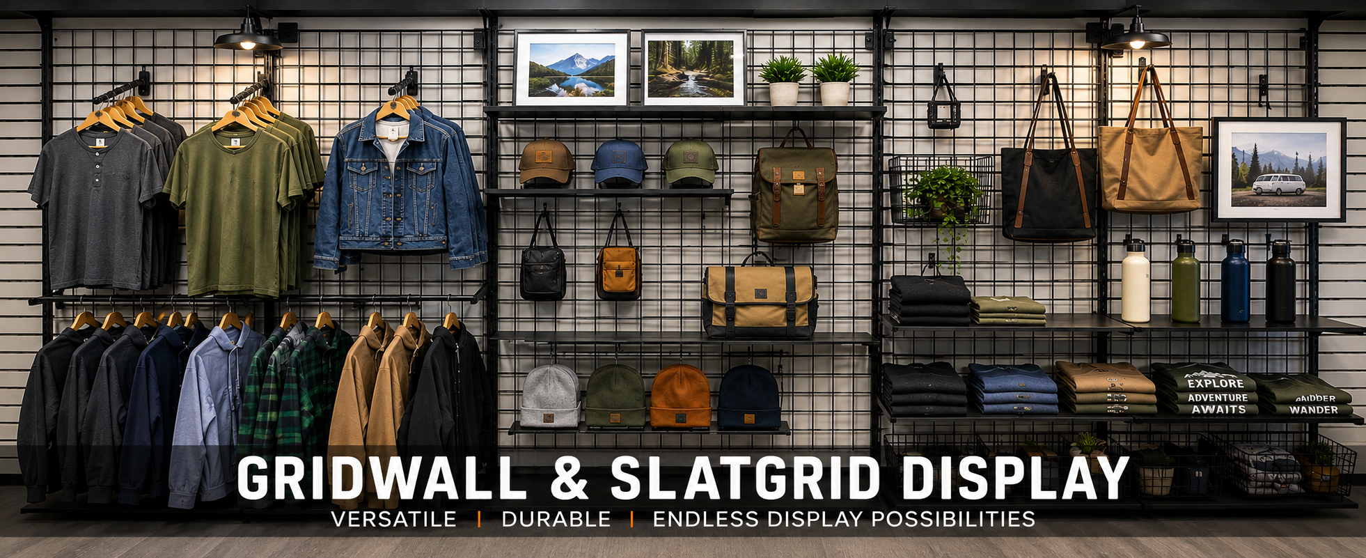 Gridwall and Slatgrid Display