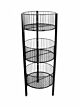 3-Tier Round Wire Bin Display comes in a black finish and  is 45