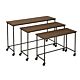 Wood Nesting Table Set of 3 - Brown