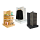 White Pinway Slatwall Merchandiser with Casters