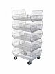 5 Tier Stacking Basket display is collapsible and measures 24