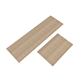 Aspect Premium Melamine Wood Retail Display Shelves in a Raw Oak woodgrain finish. Sizes:  21-3/4 in. W x 15-1/2 in. L x 3/4 in. H or 45-3/4 in. W x 14 in. L x 3/4 in. H.  