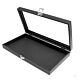 Black Portable Jewelry Tray with Glass Lid