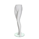 Female trouser form made from durable fiberglass with an abstract foot that has a removable heel. Form has calf and foot fittings. Form wears size 8-10 and measures 46 inches tall. Waist is 28-3/4