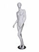 Matte White Female Mannequin featuring one leg crossed pose.  Mannequin Dimensions: Height: 5' 8