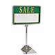 Metal Sign Holder with Round Corners with Shovel Base is perfect for items on tables.Frame. Available in chrome, size is 11