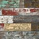 Mixed Old Painted Wood  Textured Slatwall Panels measure 3/4''D x 2' Hx 8'L' with grooves spaced 6'' apart.  Textured slatwall panels come complete with paint matched aluminum groove inserts for added strength.  