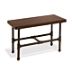 Pipeline Large Nesting Table Anthracite Grey Frame w/Dark Brown Woodgrain Top