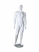 Sam male mannequin posing with hands to side, feet apart comes is a white matte finish and his measurements are Chest 40