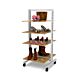Vertik 26″ Retail Shelving Stand for 8 Shelves, 14″-16″D | Pure White, 1-Section.  Setting Dimensions: 26