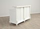 White Two Tier Counter features two shelves for product storage, two drawers for supplies and materials, as well as a cash wrap section with ample room for transactions and credit card payments.  Size: 67