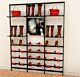 Vertik Wall Mounted Retail Display Shelf Unit, For 5 Shelves w/24 Shoe Displays and Signage 
