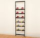 Vertik Wall Mounted Retail Display With 12 Rectangle Shelf Shoe Display | Chic Black, 1-Section