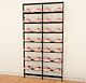 Vertik Wall Mounted Retail Display With 28 Shoe Displayers | Chic Black, 2-Sections | 26″ Wide
