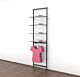 Vertik Wall Mounted Retail Clothing Display Unit with 1 Faceouts  and 4 Shelves| Chic Black, 1-Section