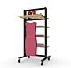 26″ Retail Clothing and Shelving Vertik Stand for 5 Shelves w/1 Faceout | 1-Section, Chic Black. Setting Dimensions: 26