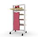 Vertik 26″ Retail Clothing and Shelving Stand for 5 Shelves w/1 Faceout | 1-Section, Pure White. Setting Dimensions: 26