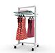 Vertik 26″ Retail Clothing and Shelving Stand for 2 Shelves and 2 Hangrails |Pure White.  Setting Dimensions: 26