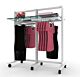 Vertik Retail Clothing and Shelving Stand for 4 Shelves, 2 Faceouts and 2 Hanging Rails | 2-Sections|Pure White.  Setting Dimensions: 52