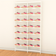Vertik Wall Mounted Retail Display With 28 Shoe Displayers | Chic Black, 2-Sections | 26″ Wide