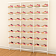 Vertik Wall Mounted Retail Display With 42 Shoe Displays | Gloss White, 3-Sections