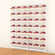 Vertik Wall Mounted Retail Display With 42 Shoe Displayers | Gloss White, 2-Sections | 38″ Wide