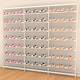 Vertik Wall Mounted Retail Display With 63 Shoe Displayers | Chic Black, 3-Sections | 38″ Wide