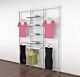 Vertik - White Clothing and Shelving Kit, 3 sections of 24