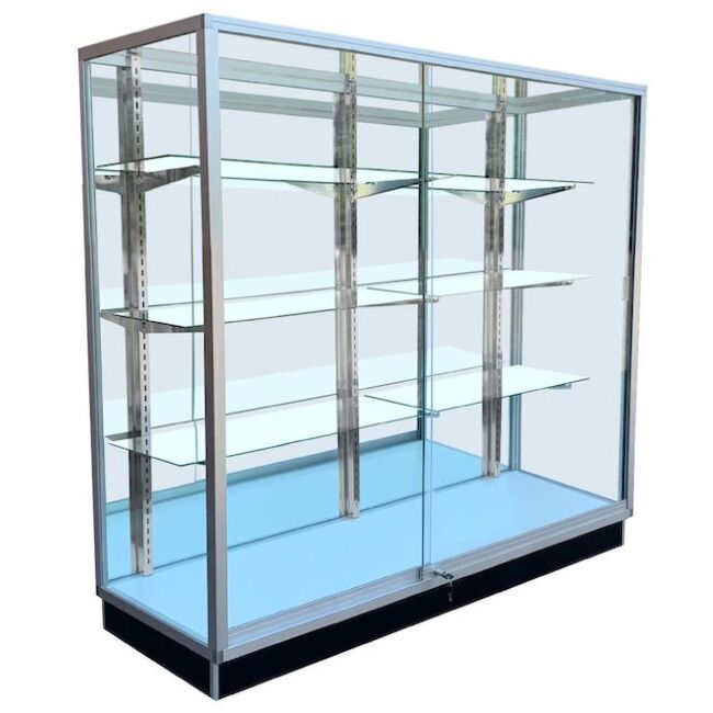 Glass trophy display case sales