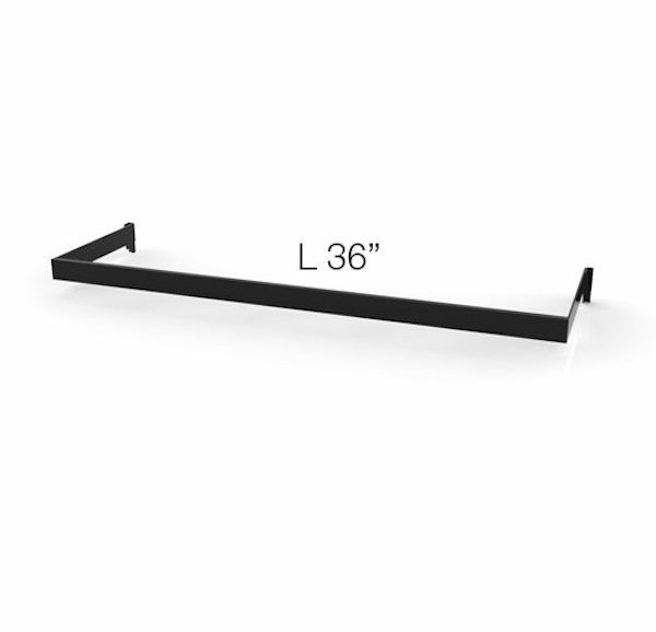 Vertik - Hangrail For Hangers in Chic Black.  Length: 36" and a Depth: 11 1/4".  
