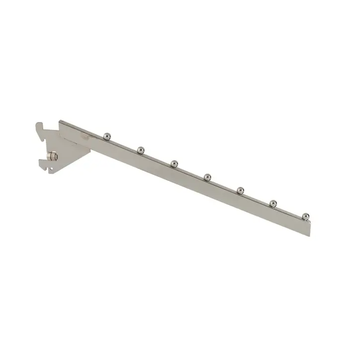7 Ball Heavy Duty Square Waterfall Bracket. For use on heavy duty .125" thick recessed Wall Standards with  1" on 2" center slots.   