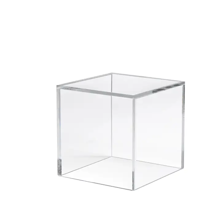 Better Display Cases Versatile Acrylic Clear Display Case - Medium Rectangle Box with White Base 14 x 8 x 8.5 (A011-C-WDS)