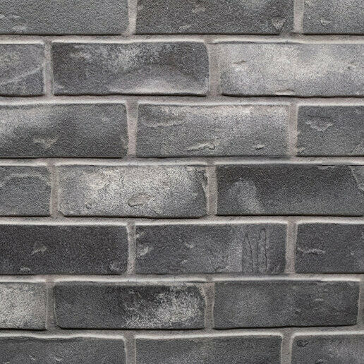 Gray Brick Textured Slatwall Panels measure 3/4''D x 2' Hx 8'L' with grooves spaced 6'' apart.  Textured slatwall panels come complete with paint matched aluminum groove inserts for added strength.  