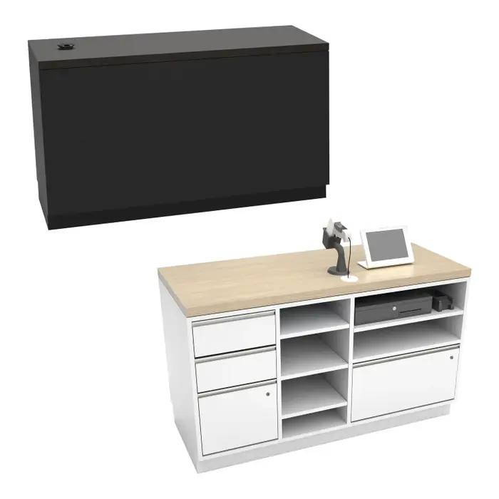 Contemporary 55” Cash Wrap Retail Counter 