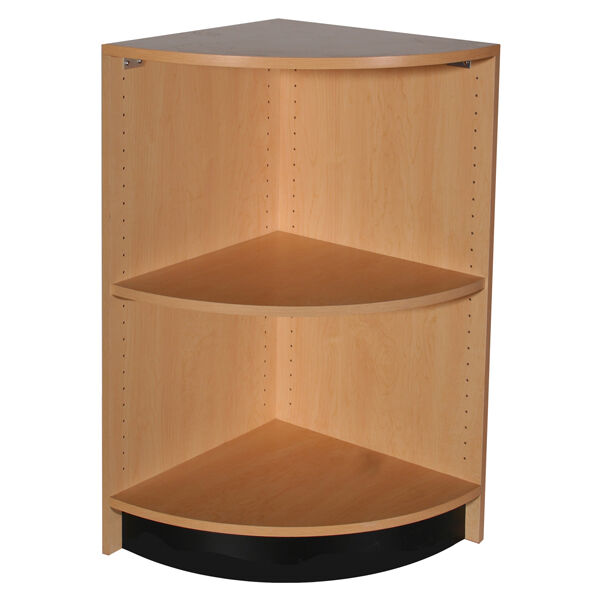 Use the radius corner fill  creates a 90 Degree return and gives you extra product presentation. Use alongside a showcase, or part of a modular kiosk. Finished in a low-pressure laminate, and is reliable and durable for years to come.  